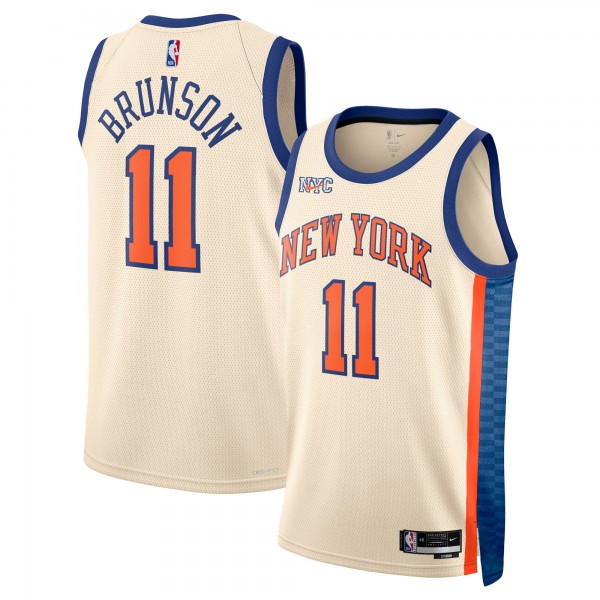 Джерси Jalen Brunson New York Knicks Nike Unisex 2025/26 Swingman - Cream - City Edition