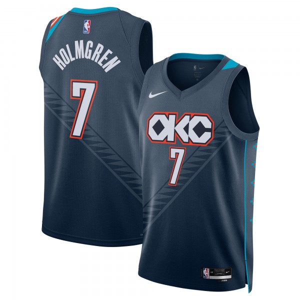 Джерси Chet Holmgren Oklahoma City Thunder Nike Unisex 2025/26 Swingman - Navy - City Edition