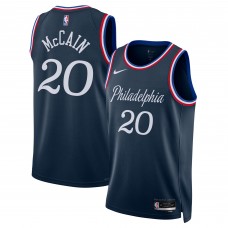 Джерси Jared McCain Philadelphia 76ers Nike Unisex 2025/26 Swingman - Navy - City Edition