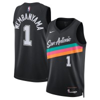 Джерси Victor Wembanyama San Antonio Spurs Nike Unisex 2025/26 Swingman - Black - City Edition