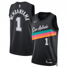 Джерси Victor Wembanyama San Antonio Spurs Nike Unisex 2025/26 Swingman - Black - City Edition