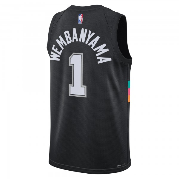 Джерси Victor Wembanyama San Antonio Spurs Nike Unisex 2025/26 Swingman - Black - City Edition
