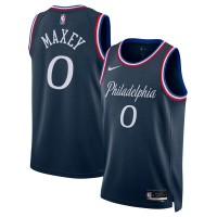Джерси Tyrese Maxey Philadelphia 76ers Nike Unisex 2025/26 Swingman - Navy - City Edition