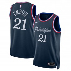 Джерси Joel Embiid Philadelphia 76ers Nike Unisex 2025/26 Swingman - Navy - City Edition