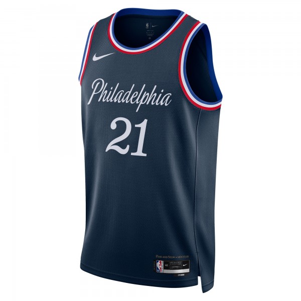 Джерси Joel Embiid Philadelphia 76ers Nike Unisex 2025/26 Swingman - Navy - City Edition
