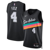 Джерси DeAaron Fox San Antonio Spurs Nike Unisex 2025/26 Swingman - Black - City Edition