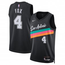 Джерси DeAaron Fox San Antonio Spurs Nike Unisex 2025/26 Swingman - Black - City Edition