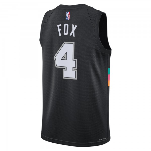 Джерси DeAaron Fox San Antonio Spurs Nike Unisex 2025/26 Swingman - Black - City Edition