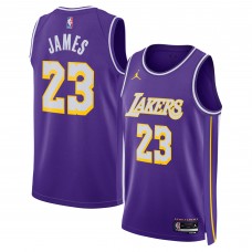 Джерси Unisex Los Angeles Lakers LeBron James Jordan Brand Purple Swingman - Statement Edition