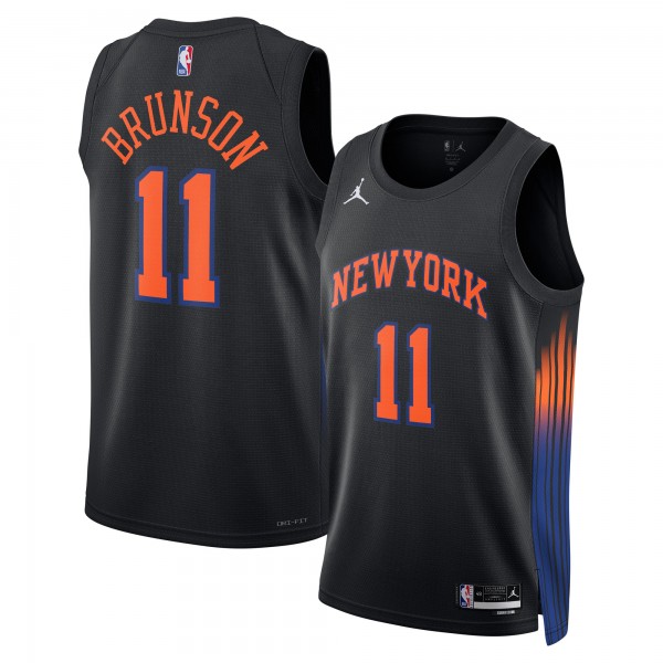 Джерси Unisex New York Knicks Jalen Brunson Jordan Brand Black Swingman - Statement Edition