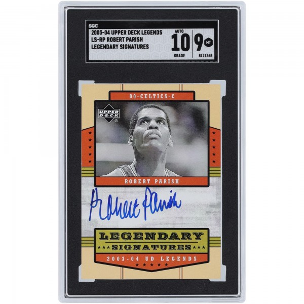 Robert Parrish Boston Celtics Autographed 2003-04 Upper Deck Legends Legendary Signatures #LS-RP SGC Authenticated 9/10 Card