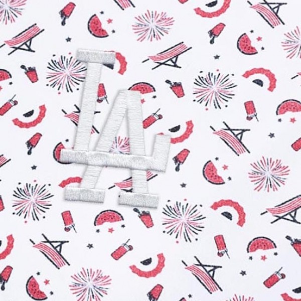 Los Angeles Dodgers Antigua White Independence Day Polo