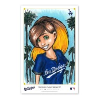 Los Angeles Dodgers 11 x 17 Konni Mackenzie Women In Sports Poster