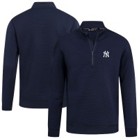 New York Yankees Levelwear Navy Cushion Insignia 2.0 Quarter-Zip Pullover