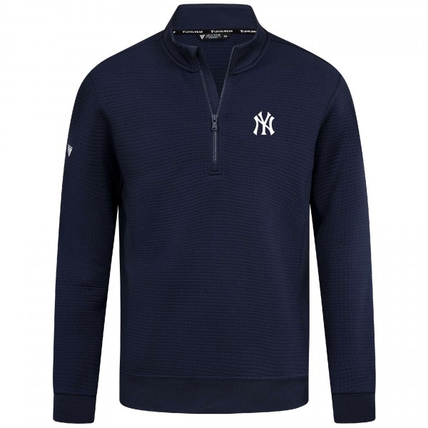 New York Yankees Levelwear Navy Cushion Insignia 2.0 Quarter-Zip Pullover