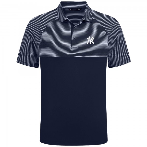 New York Yankees Levelwear Navy Classic Stripes Insignia 2.0 Polo
