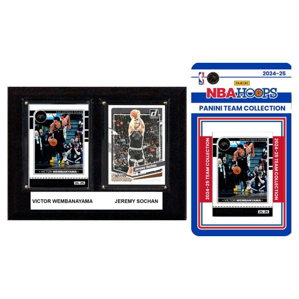 Карточка San Antonio Spurs 6 x 8 Plaque & 2024 Team Trading Set