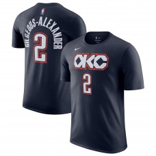 Shai Gilgeous-Alexander Oklahoma City Thunder Nike Unisex 2025/26 City Edition Name & Number T-Shirt - Navy