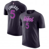 Anthony Edwards Minnesota Timberwolves Nike Unisex 2025/26 City Edition Name & Number T-Shirt - Purple