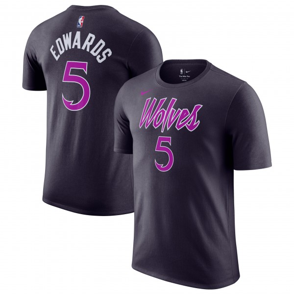 Anthony Edwards Minnesota Timberwolves Nike Unisex 2025/26 City Edition Name & Number T-Shirt - Purple