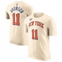 Jalen Brunson New York Knicks Nike Unisex 2025/26 City Edition Name & Number T-Shirt - Cream