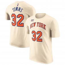 Karl-Anthony Towns New York Knicks Nike Unisex 2025/26 City Edition Name & Number T-Shirt - Cream