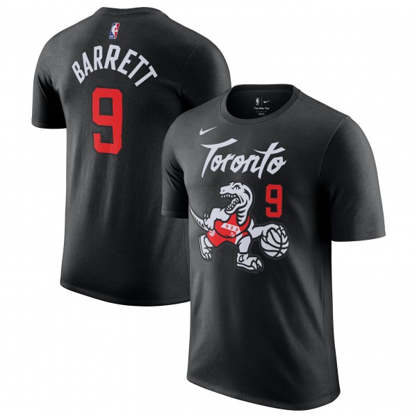 RJ Barrett Toronto Raptors Nike Unisex 2025/26 City Edition Name & Number T-Shirt - Black
