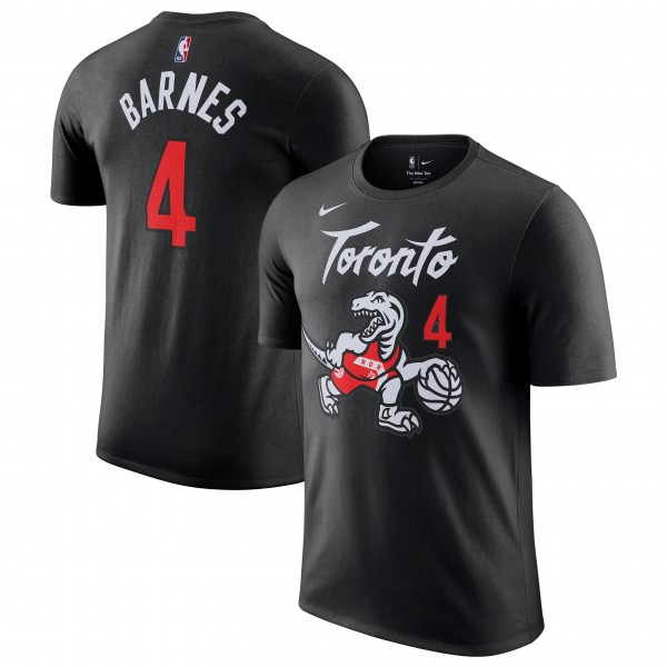 Scottie Barnes Toronto Raptors Nike Unisex 2025/26 City Edition Name & Number T-Shirt - Black