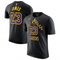 LeBron James Los Angeles Lakers Nike Unisex 2025/26 City Edition Name & Number T-Shirt - Black