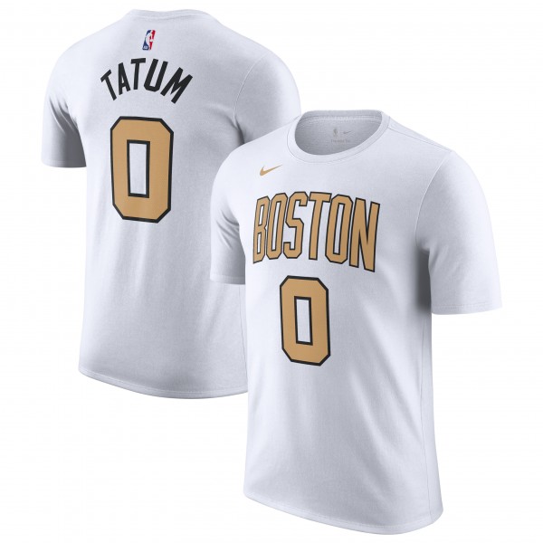 Футболка Jayson Tatum Boston Celtics Nike Unisex 2025/26 City Edition Name & Number - White