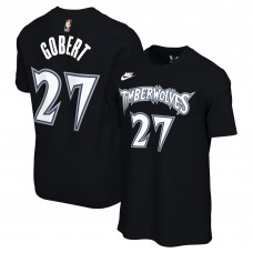 Футболка Unisex Minnesota Timberwolves Rudy Gobert Nike Black Name & Number - Classic Edition