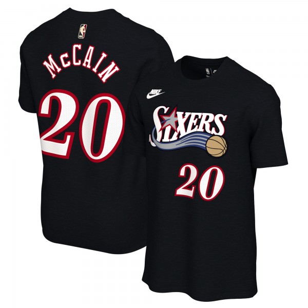 Футболка Unisex Philadelphia 76ers Jared McCain Nike Black Name & Number - Classic Edition
