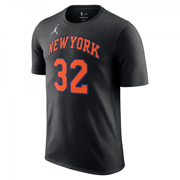 Unisex New York Knicks Karl-Anthony Towns Jordan Brand Black Name & Number T-Shirt - Statement Edition