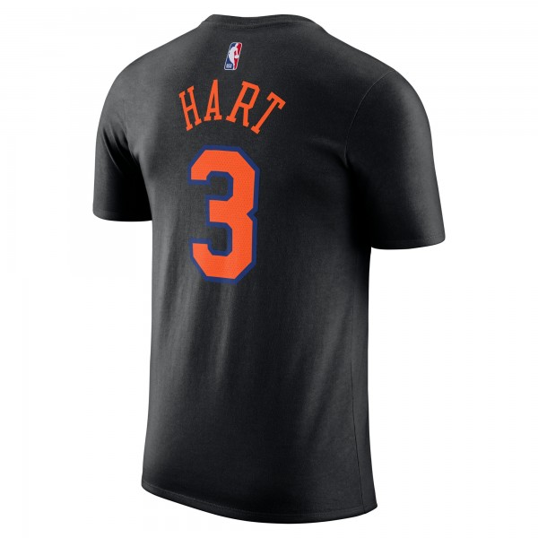 Unisex New York Knicks Josh Hart Jordan Brand Black Name & Number T-Shirt - Statement Edition