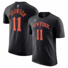 Unisex New York Knicks Jalen Brunson Jordan Brand Black Name & Number T-Shirt - Statement Edition