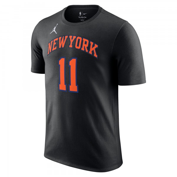 Unisex New York Knicks Jalen Brunson Jordan Brand Black Name & Number T-Shirt - Statement Edition