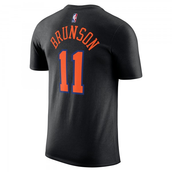 Unisex New York Knicks Jalen Brunson Jordan Brand Black Name & Number T-Shirt - Statement Edition