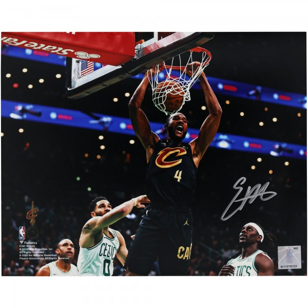 Evan Mobley Cleveland Cavaliers Autographed Fanatics Authentic 8 x 10 Dunk vs. Boston Celtics Photograph