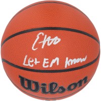 Evan Mobley Cleveland Cavaliers Autographed Fanatics Authentic Wilson Authentic Series Indoor/Outdoor Basketball with Let Em Know Inscription