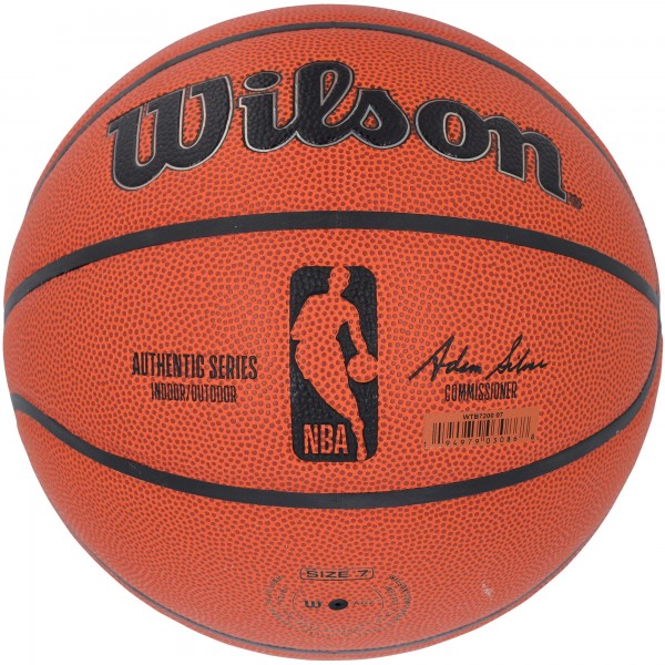 Evan Mobley Cleveland Cavaliers Autographed Fanatics Authentic Wilson Authentic Series Indoor/Outdoor Basketball with 4th Quarter Ev Inscription
