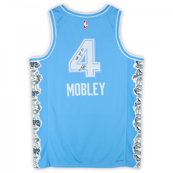 Evan Mobley Cleveland Cavaliers Autographed Fanatics Authentic Nike 2024-25 City Edition Swingman Jersey with 4th Quarter Ev Inscription