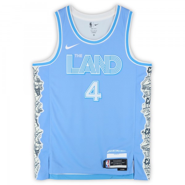 Evan Mobley Cleveland Cavaliers Autographed Fanatics Authentic Nike 2024-25 City Edition Swingman Jersey with 4th Quarter Ev Inscription