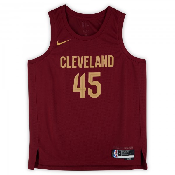 Donovan Mitchell Cleveland Cavaliers Autographed Fanatics Authentic Nike Wine Icon Swingman Jersey with Let Em Know Inscription