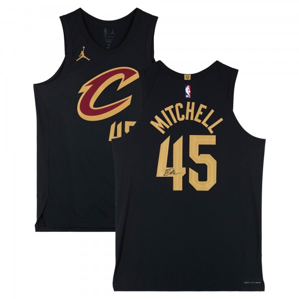 Donovan Mitchell Cleveland Cavaliers Autographed Fanatics Authentic Nike Black Statement Authentic Jersey