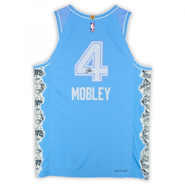 Evan Mobley Cleveland Cavaliers Autographed Fanatics Authentic Nike Blue 2024-25 City Edition Authentic Jersey