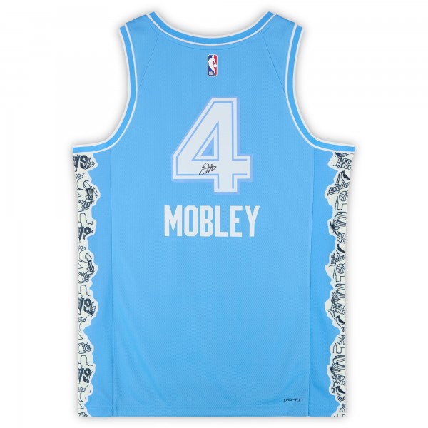 Evan Mobley Cleveland Cavaliers Autographed Fanatics Authentic Nike Blue 2024-25 City Edition Swingman Jersey