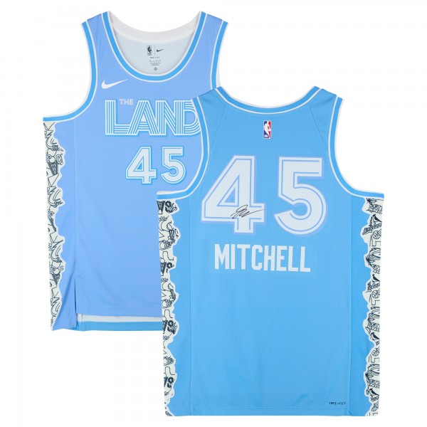 Donovan Mitchell Cleveland Cavaliers Autographed Fanatics Authentic Nike Blue 2024-25 City Edtion Swingman Jersey