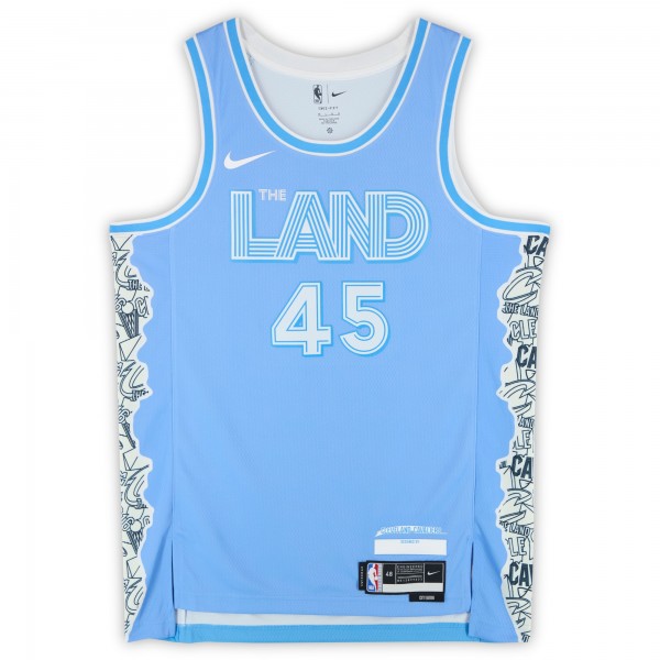 Donovan Mitchell Cleveland Cavaliers Autographed Fanatics Authentic Nike Blue 2024-25 City Edtion Swingman Jersey