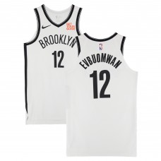 Tosan Evbuomwan Brooklyn Nets Fanatics Authentic Game-Used #12 White Nike Jersey vs. Houston Rockets on February 1, 2025 - Size 48+4