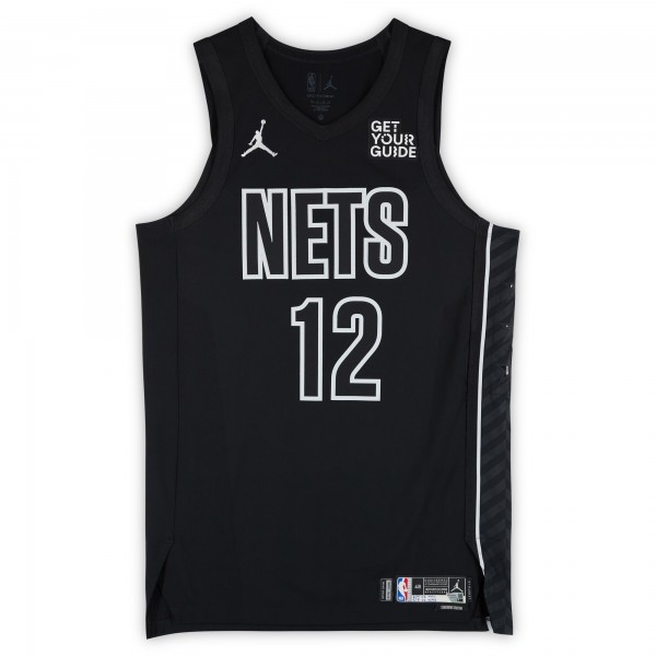 Tosan Evbuomwan Brooklyn Nets Fanatics Authentic Game-Used #12 Black Jordan Brand Statement Edition Jersey vs. Houston Rockets on February 4 & Washington Wizards on February 5, 2025 - Size 48+4